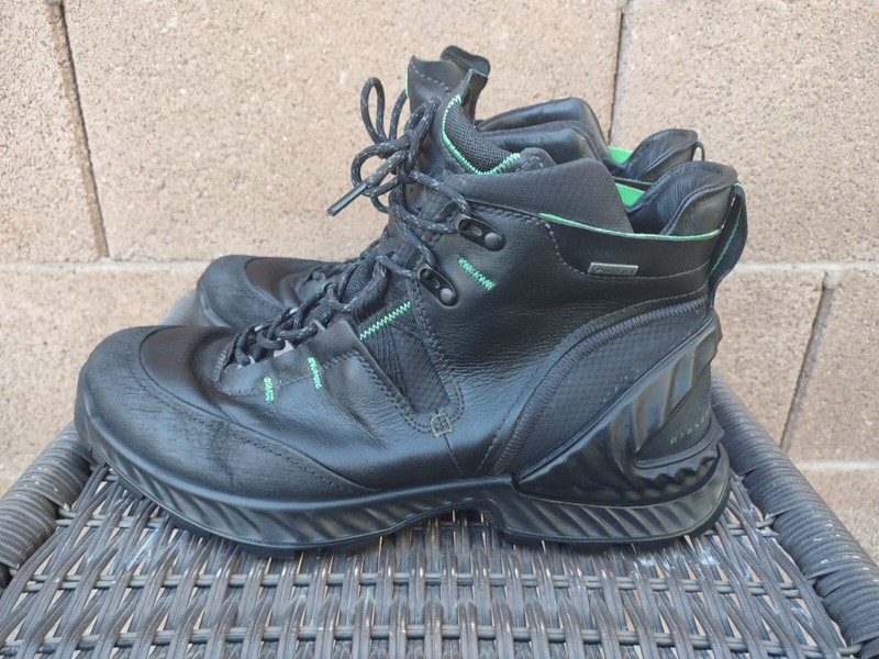 ECCO Exohike High Gore-Tex Waterproof Hiking Boots Men’s 9 Black/Green gallery