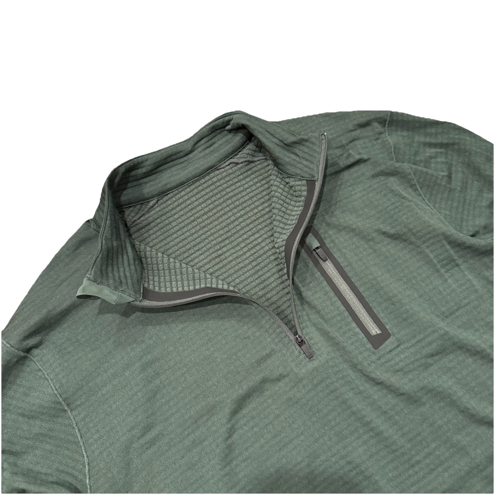 Ten Thousand Pullover Green Quarter Zip Tactical Grid Fleece Training fits Men L gallery