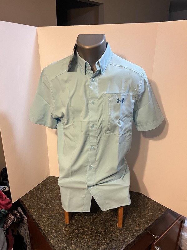 Under Armour Drift Tide 2.0 Fitted Men's SS Shirt Light Blue Small - NWT gallery