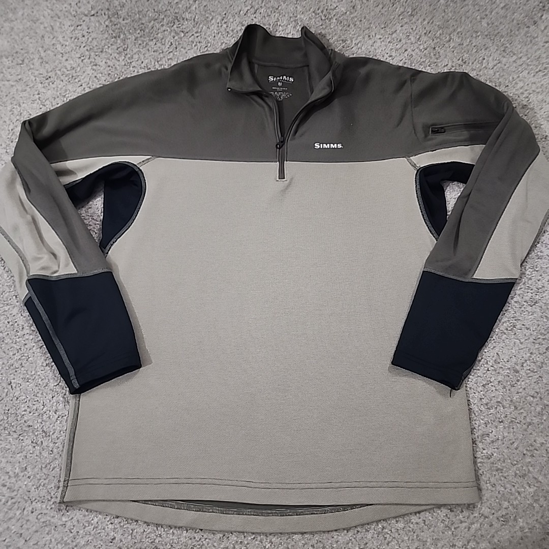 Simms Fishing 1/4 Zip Pullover Men’s Medium Midweight Fishing (B2) gallery