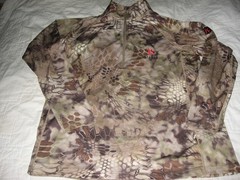 Killik Highlander Camo Men’s 1/4 Zip Long Sleeve Pullover Activewear Shirt Large