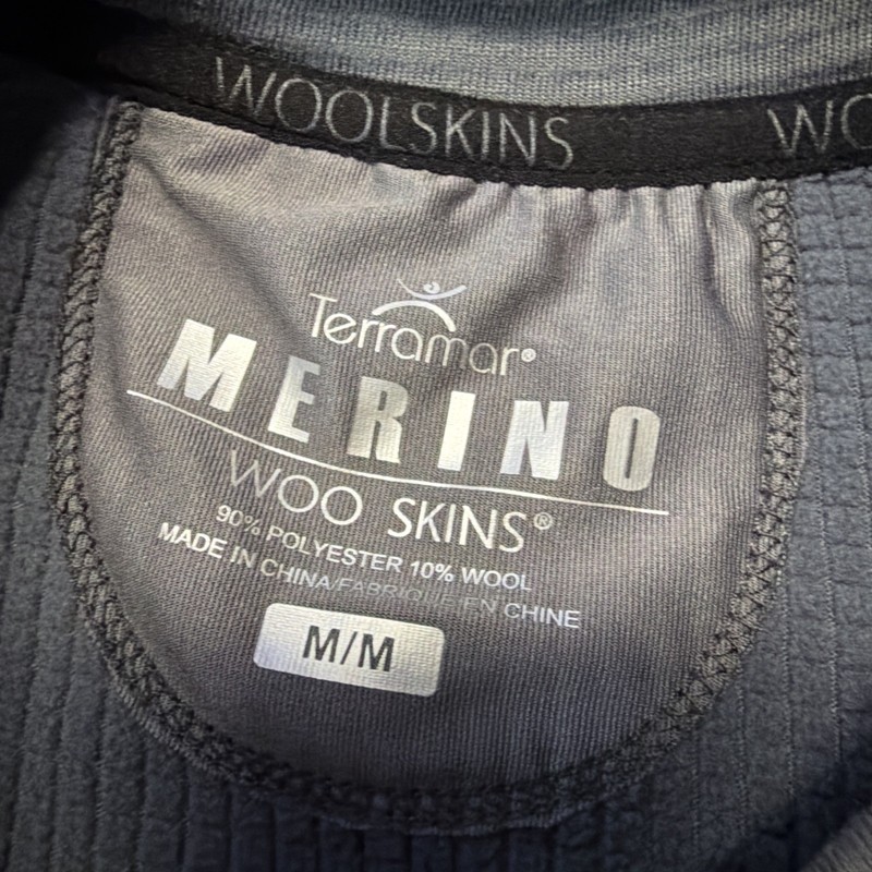 Terramar Men’s Medium Base Layer Charcoal Gray Wool Blend Woolskins Outdoor gallery