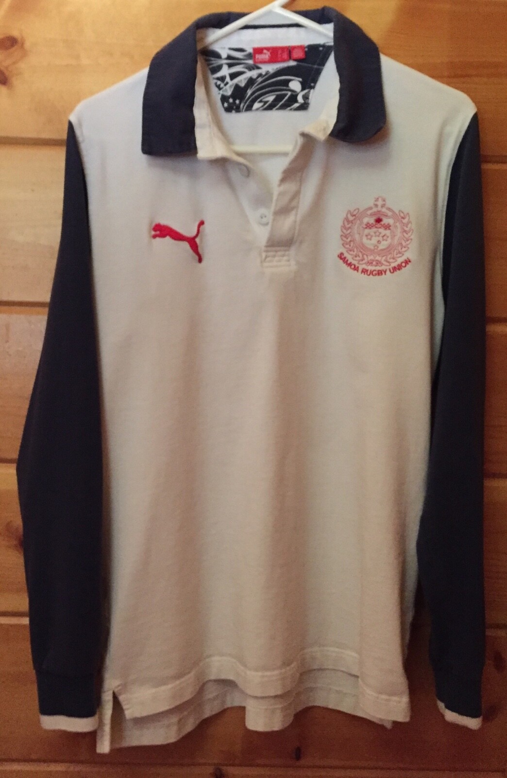 Puma Long Sleeve Shirt Size Small Red White And Blue Rugby Number 10 gallery