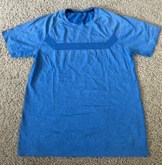 Men’s Champion Duo Dry Athletic Shirt Running Shirt Sz M Aqua Blue