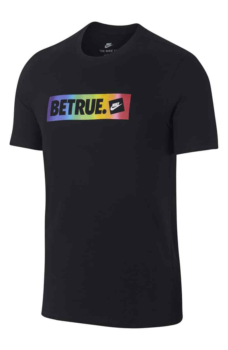 Nike BE True Gay Pride LGBTQ MultiColor Rainbow Tee T Shirt Top CD9076-010 Men M gallery
