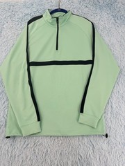 Dunning Golf Pullover Men’s Large L Green 1/4 Zip Polyester Spandex Athletic