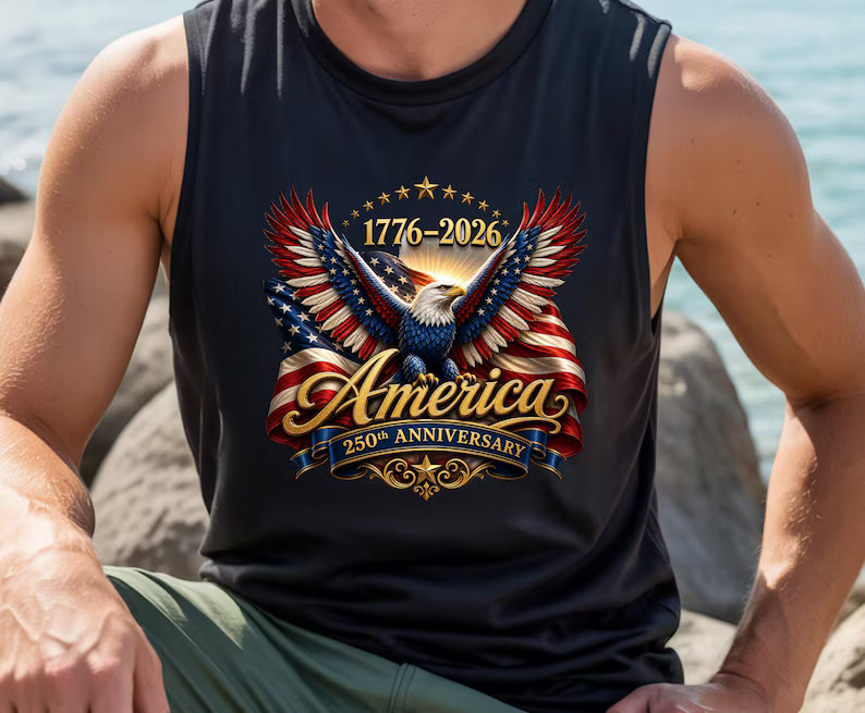 USA America Patriotic Eagle Flag Tank Top gallery