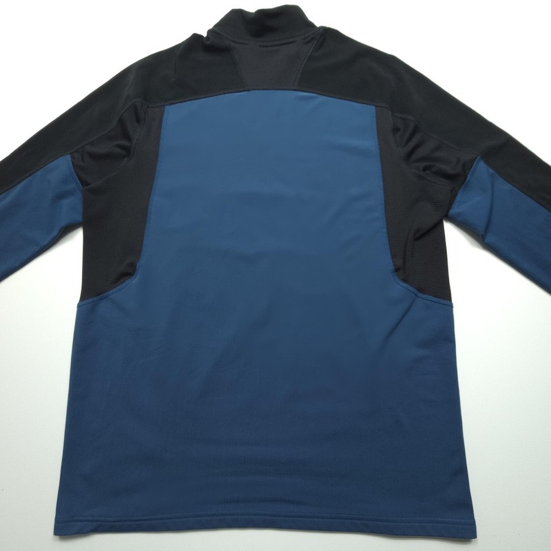 Champion Men Shirt Large Blue Black Tee DuoDry Power Core Mock Neck Athletic Gym gallery