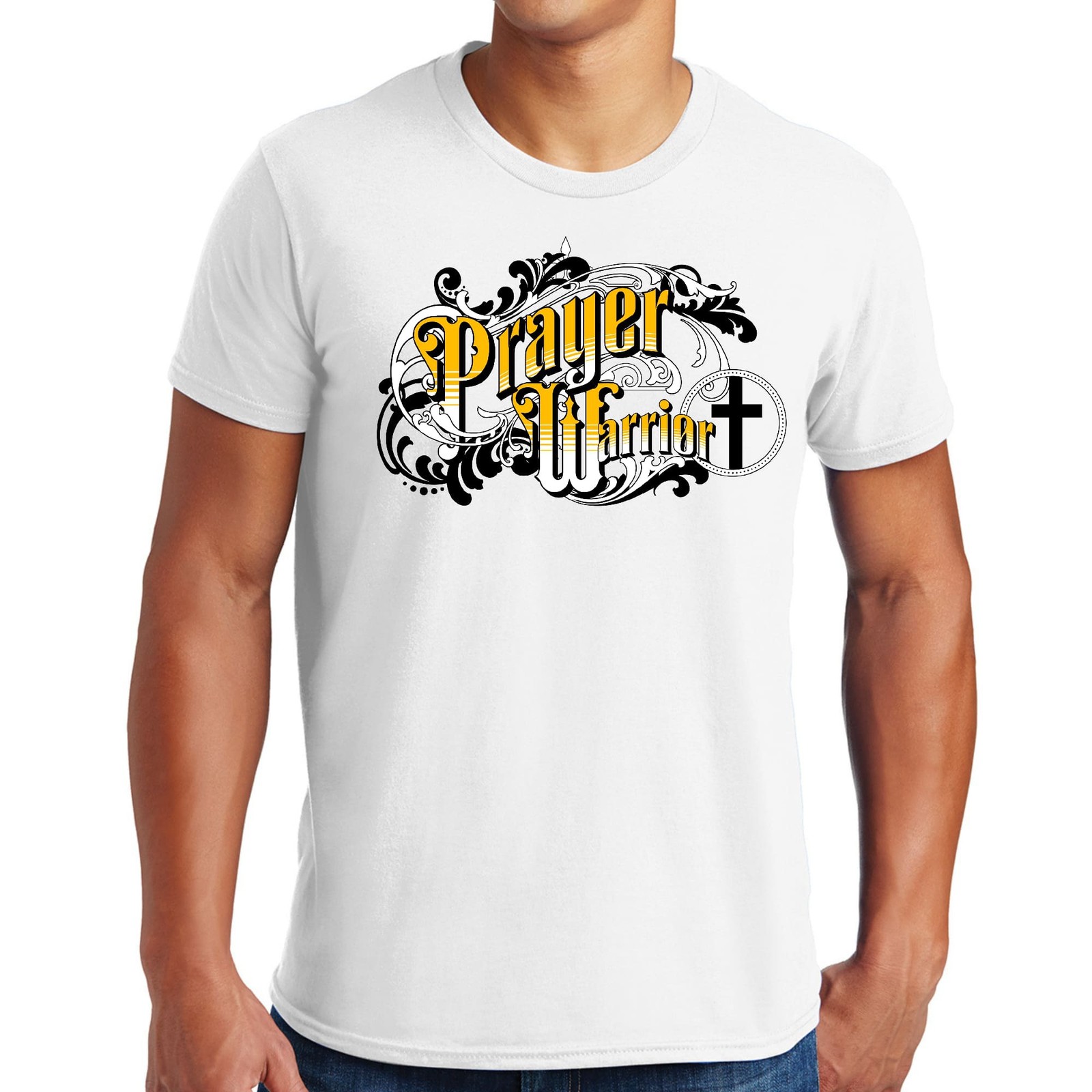 Mens Graphic T-shirt Prayer Warrior Victorian Style Illustration gallery