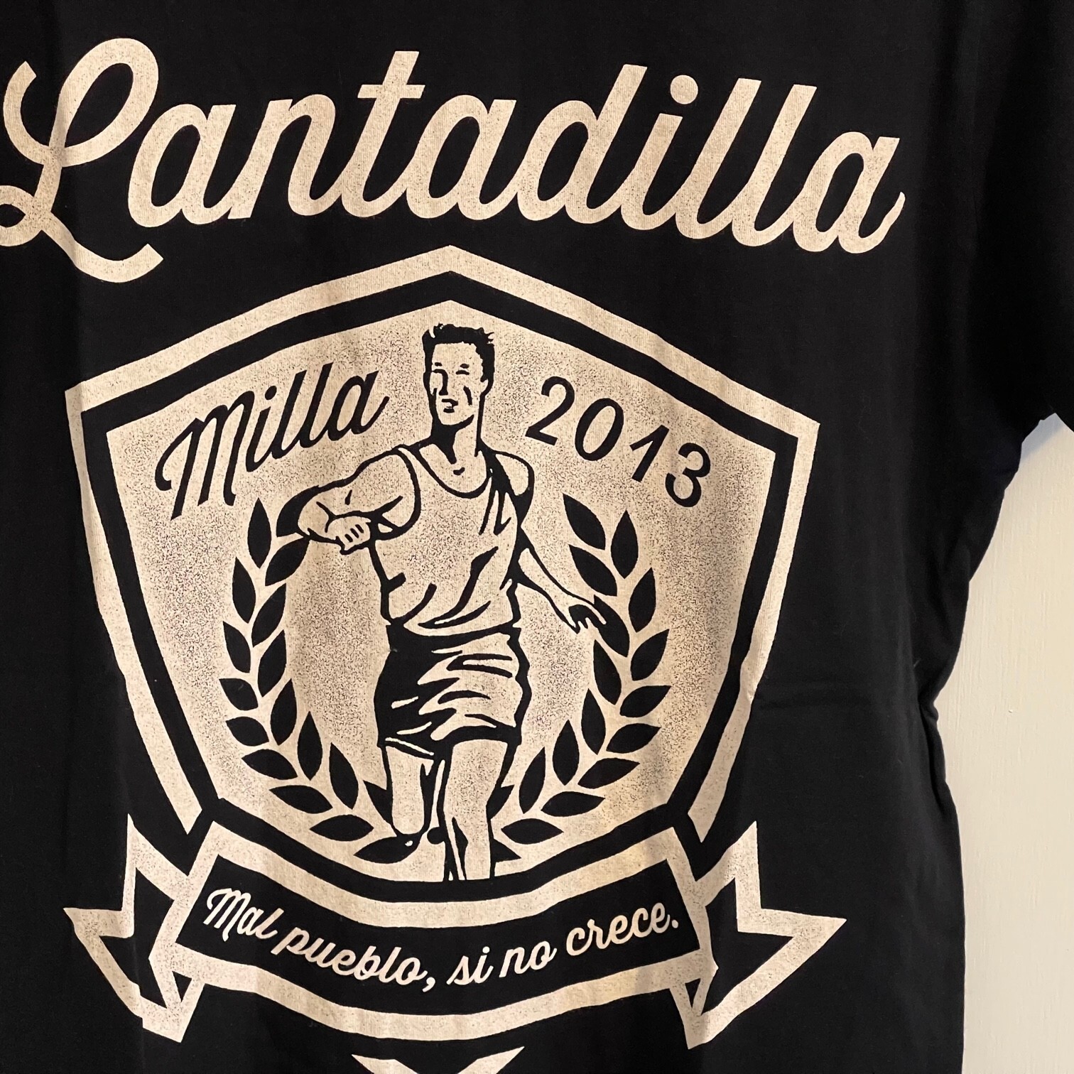 2013 Lantadilla Spain Running Marathon Race Black Graphic T-Shirt Sz EUR Medium gallery