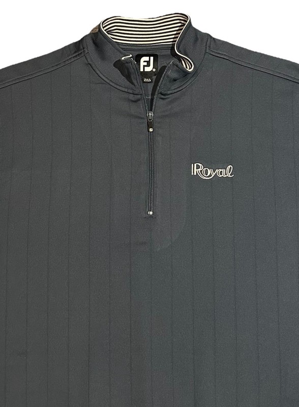 Footjoy 1/4 Zip Royal C.C Performance Golf Pullover Men’s M Dark Green MINT!! gallery