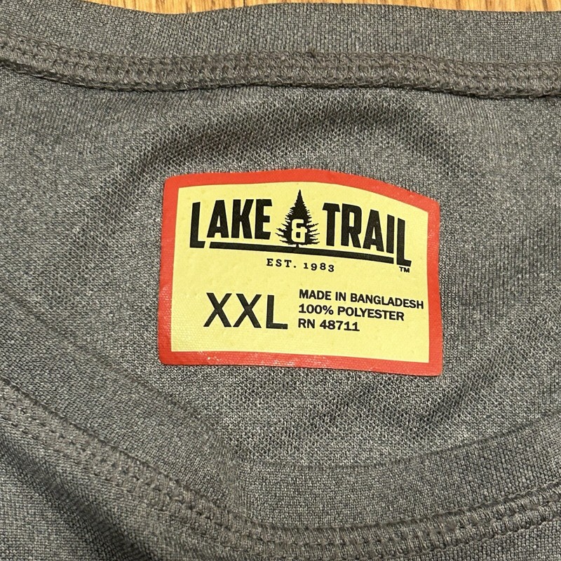 Lake Trail Long Sleeve Performance Pullover Outdoor Fish Shirt Gray XXL * gallery
