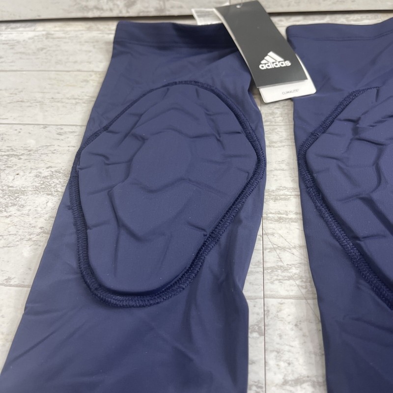 2 - NWT Adidas Techfit Men's Padded Compression Arm Elbow Sleeves Navy Blue LT gallery
