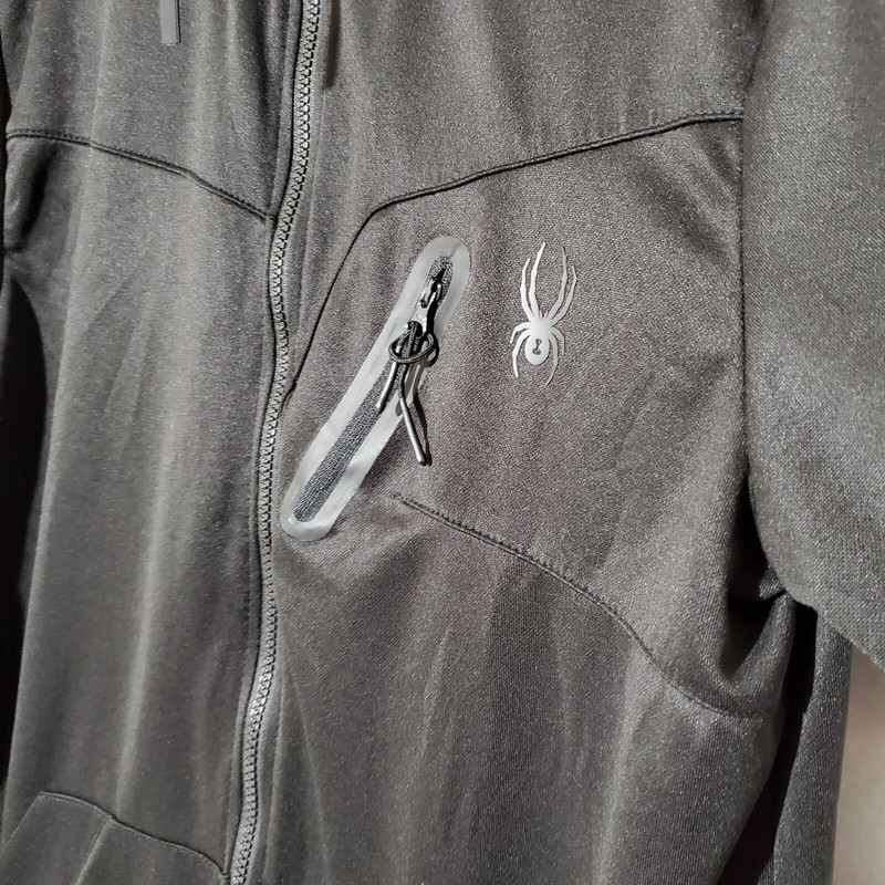Spyder Track Jacket Men Medium Full Zip Active Performance Black ProW B gallery
