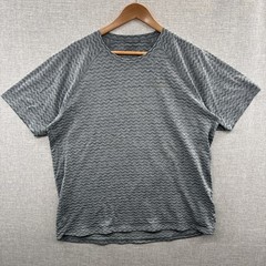 Patagonia Ridge Flow Shirt Mens XL Gray Zig Zag Stretch Breathable Running Adult