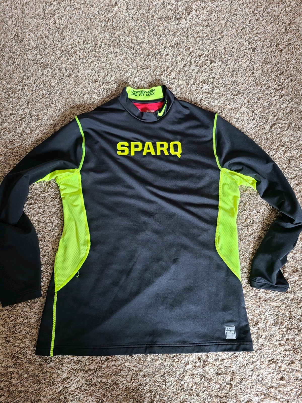 NIKE BLACK SPARQ PRO COMBAT HYPERWARM LONG SLEEVE SIZE XL gallery