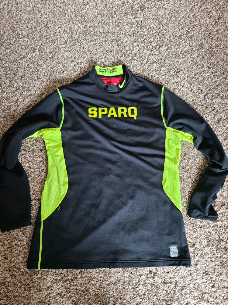 NIKE BLACK SPARQ PRO COMBAT HYPERWARM LONG SLEEVE SIZE XL