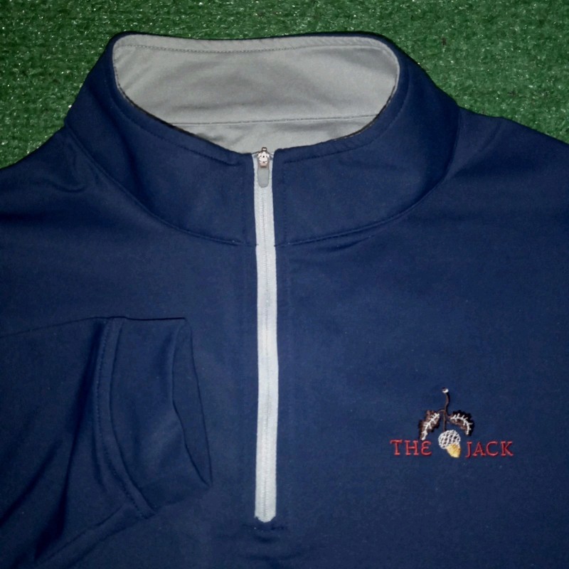 Peter Millar Perth Performance 1/4 Zip Pullover Bluejack National Golf Mens XL gallery