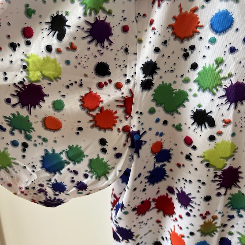 Obnoxious Golf Paint Splatter Graphics Lightweight Polo Shirt Mens Medium gallery
