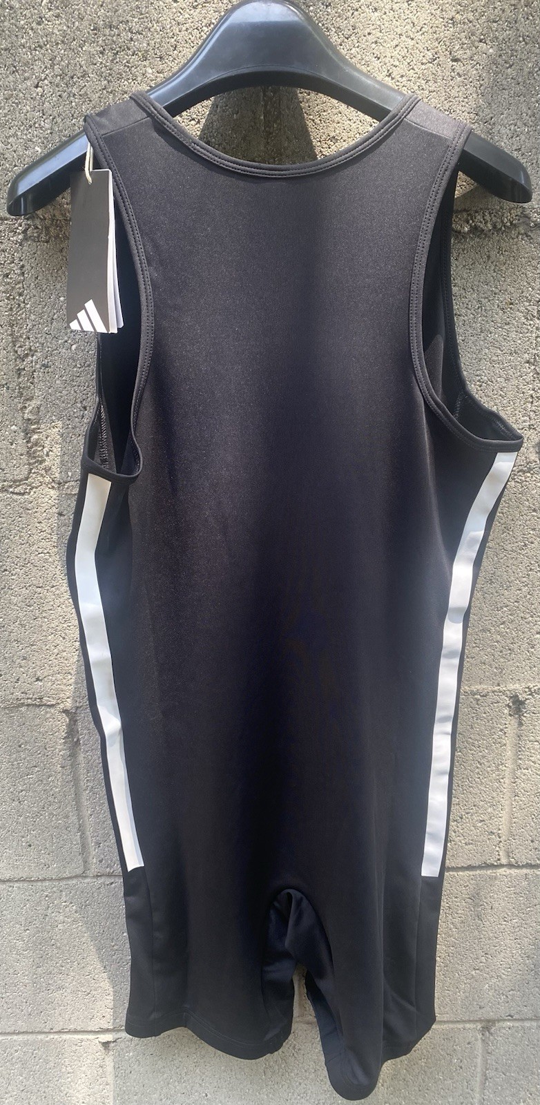 New Adidas POWERLIFT Weightlifting Suit Singlet Black/White JZ9913 Men's Size M gallery