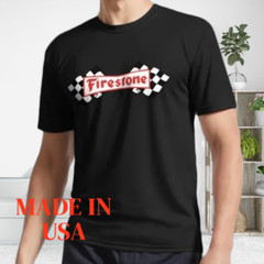 NEW Retro Firestone Flags PREMIUM FUNNY TEE USA SIZE S-XL T-SHIRT
