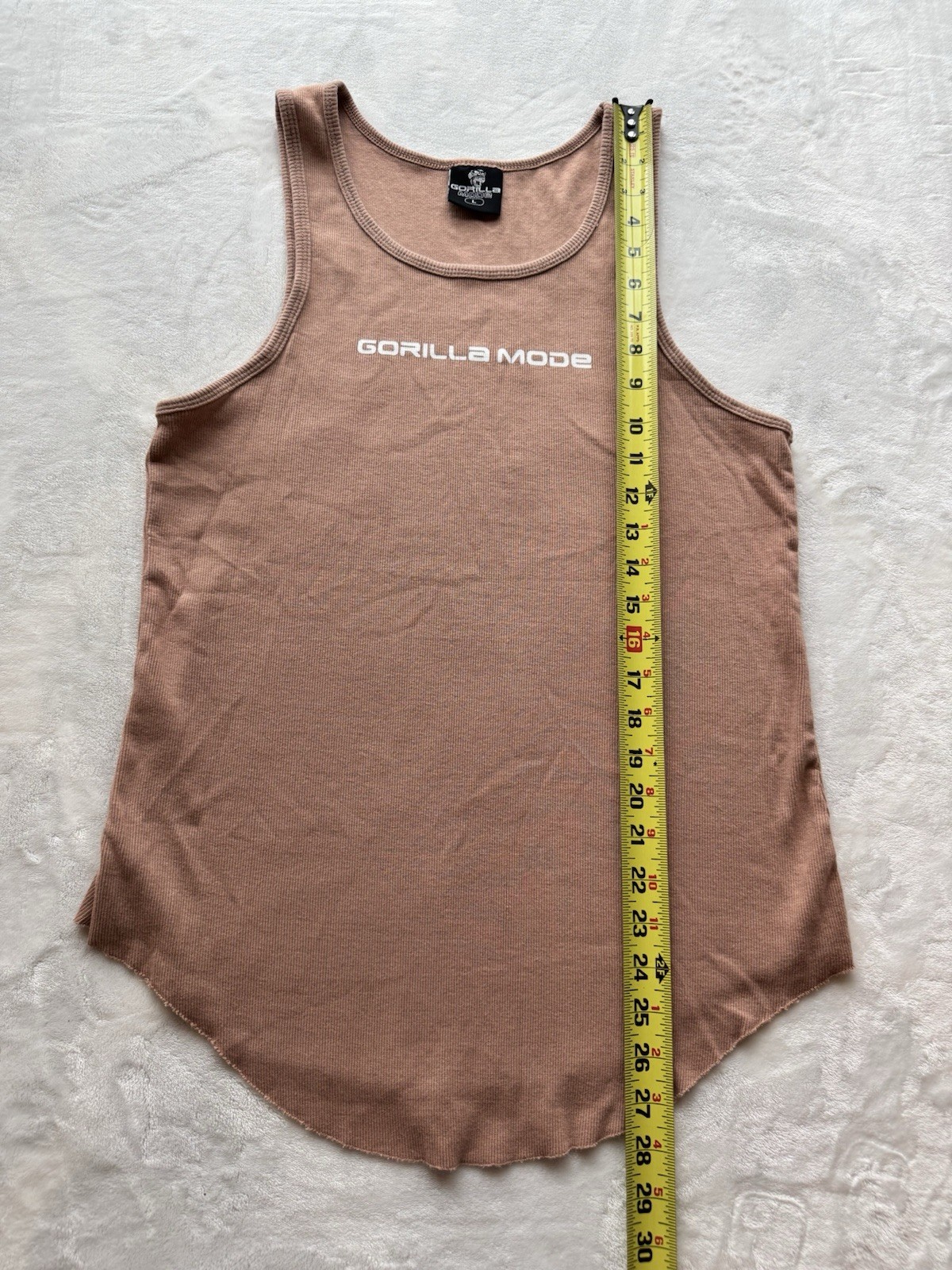 Gorilla Mind Gorilla Mode Men’s Ribbed Tank Top Large Salmon Pink Gym Muscle Fit gallery