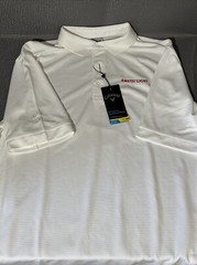 Callaway Polo Shirt Opti Dri Upf 50 Mens L Size Large White Short Sleeve Golf