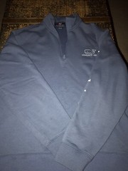 Vineyard Vines Mens Bluish Gray 1/4 Zip Pullover Shirt Size Small