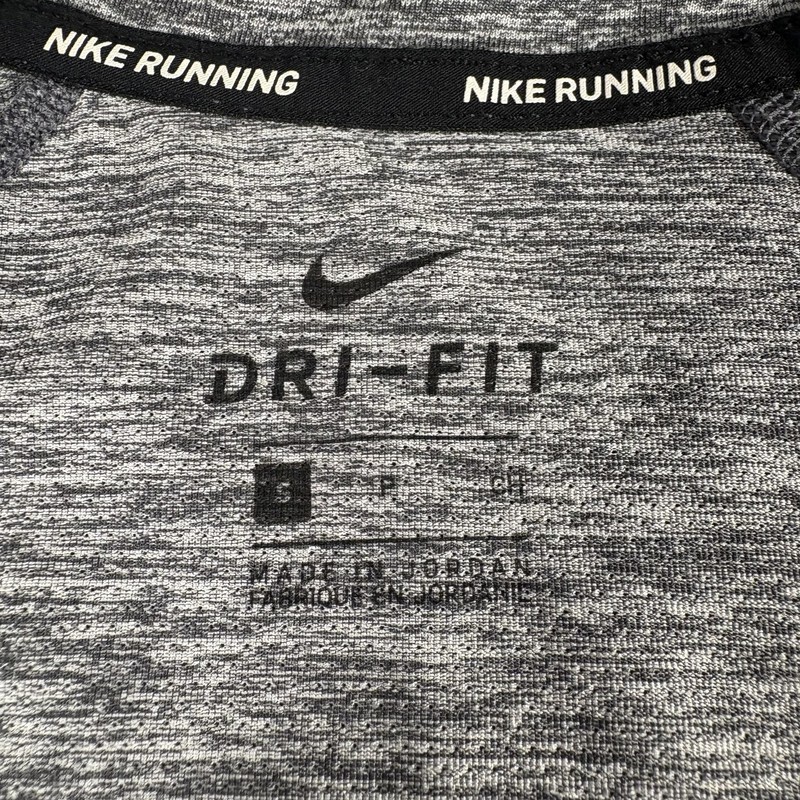Nike Dri-FIT Running Pullover Mens Small Gray Half Zip Thumbholes 857820-021 gallery