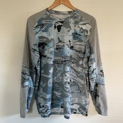 Under Armour Mens L Fishing CoolSwitch Thermocline Hybrid Crew Shirt Hydro Camo