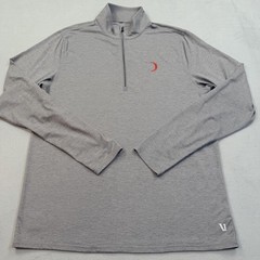 Vuori Quarter Zip Mens Large Gray Ease Pullover Lightweight Performance Athletic