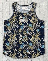 Diamond Supply Co. Tank Top Jersey Men’s Size Med Floral Pattern Hawaii Blue