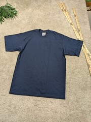 Vintage Pro Club Shirt Mens L Large Blue Crew Neck Heavy Weight USA MADE Cotton