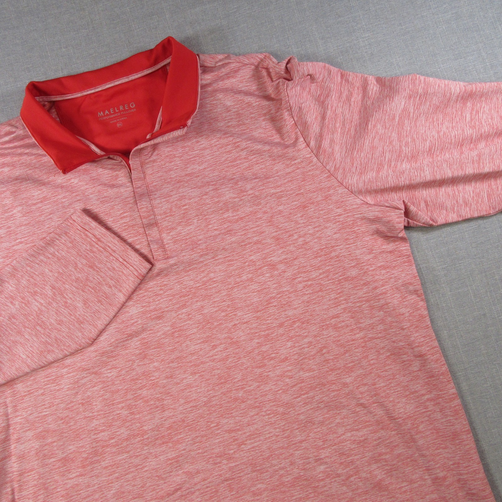 Maelreg Performance Pullover 1/4 Zip Mens 2XL Red Athletic Golf Shirt gallery