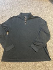 Carbon 2 Cobalt Shirt men’s Large Henley Long Sleeve Active Stretchy Pullover