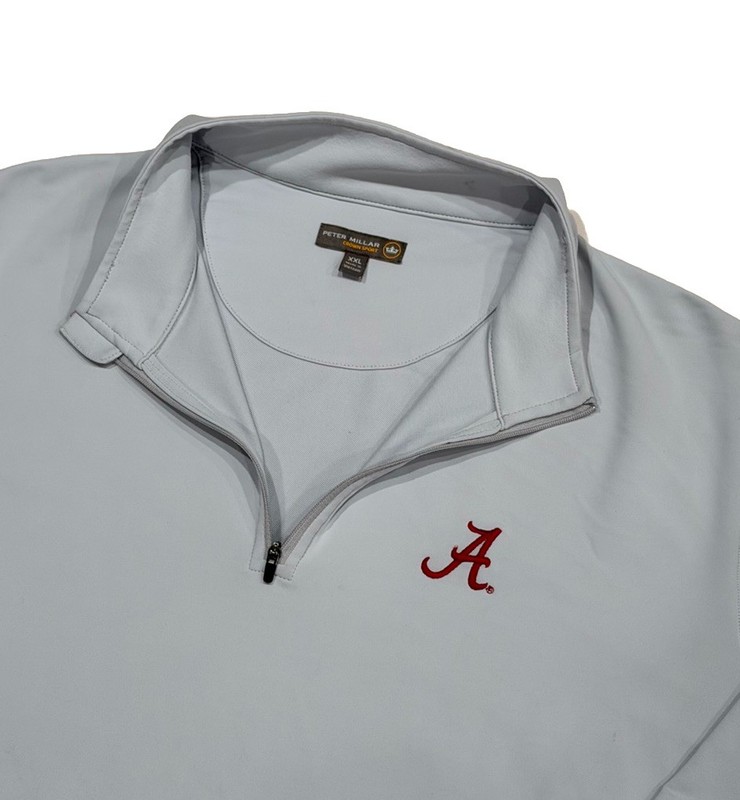 Peter Millar Perth Performance Crown Sport Alabama Crimson Tide 1/4 Zip Size 2XL gallery