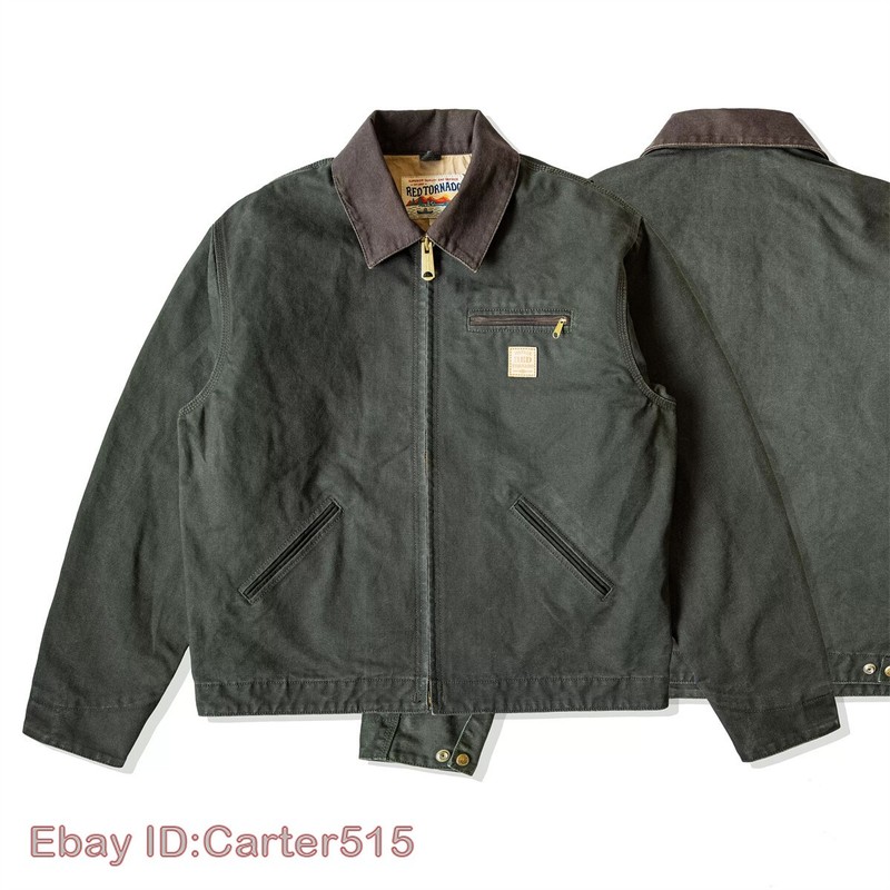 Jacket Men Casual Loose Fit American Classic Vintage Workwear Coats Retro Top gallery