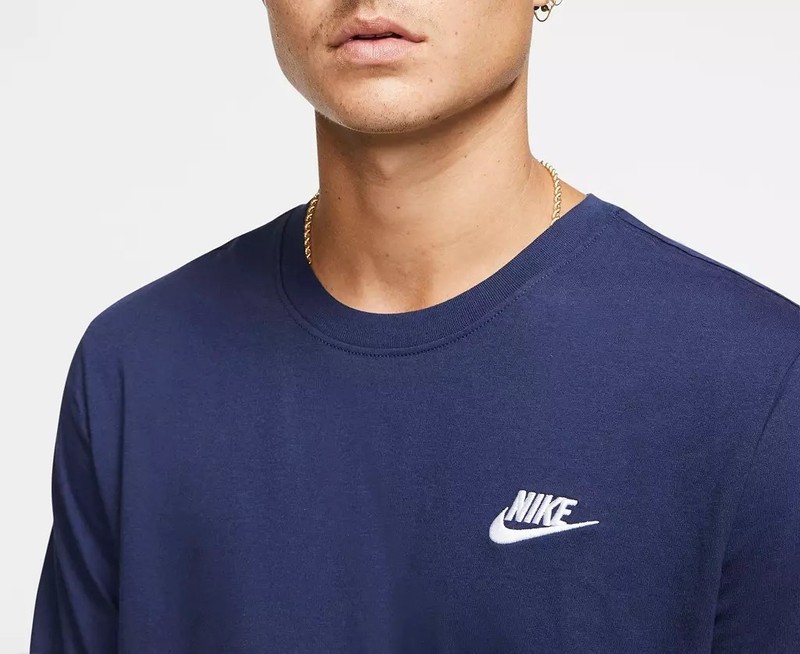 MENS NIKE SPORTSWEAR CLUB T-SHIRT NAVY SMALL NWT gallery