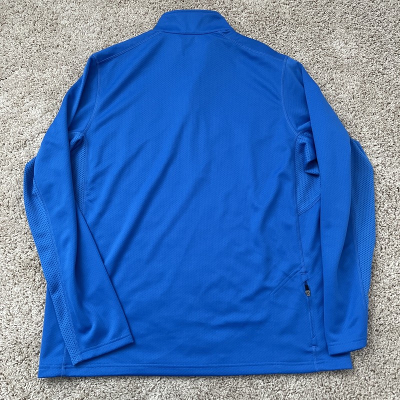 Mens Size XL- Nike Dri-Fit Training Pullover 1/4 Zip Signal Blue Yellow M53181 gallery