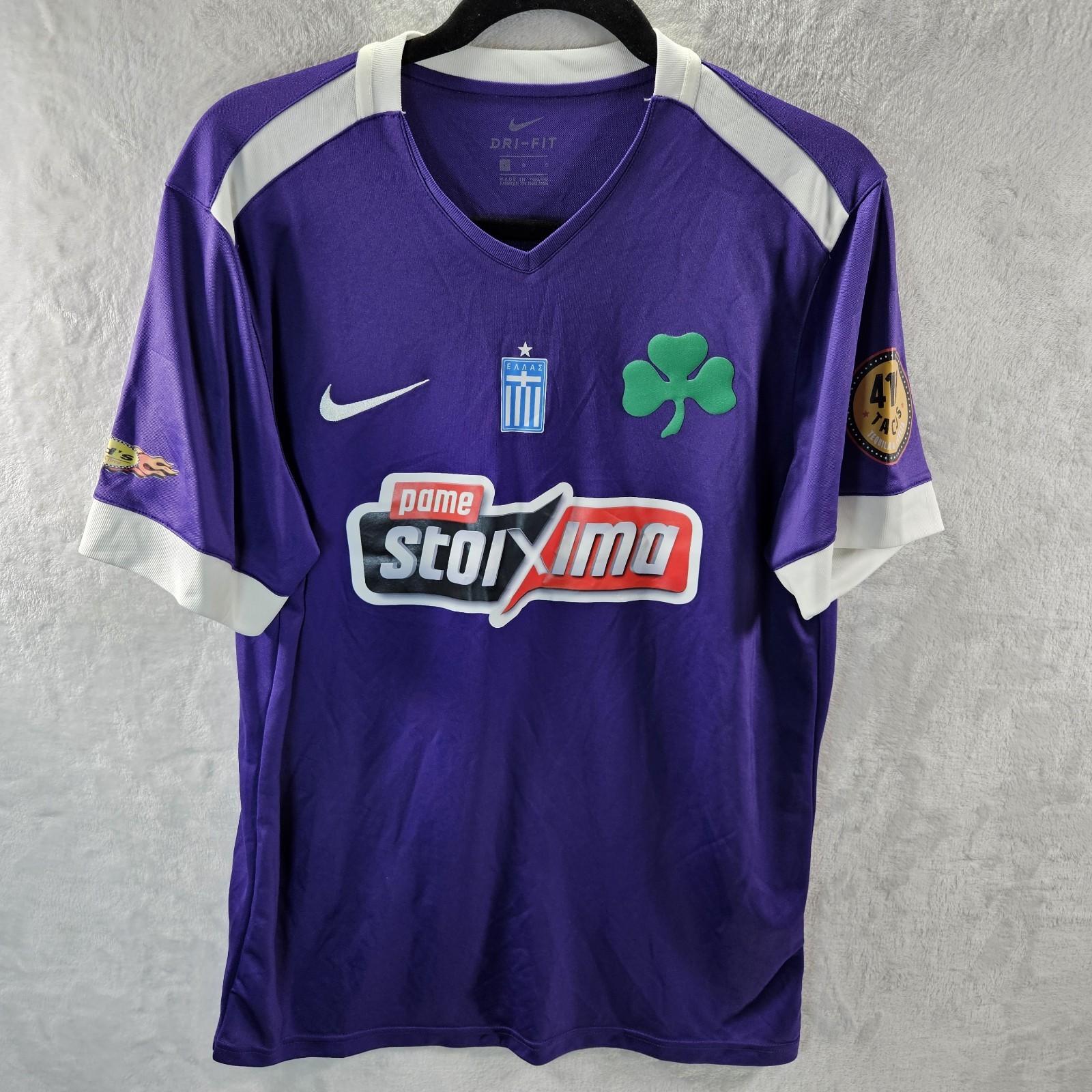 Nike Soccer Jersey Mens Large Purple Kit Fun Colorful gallery