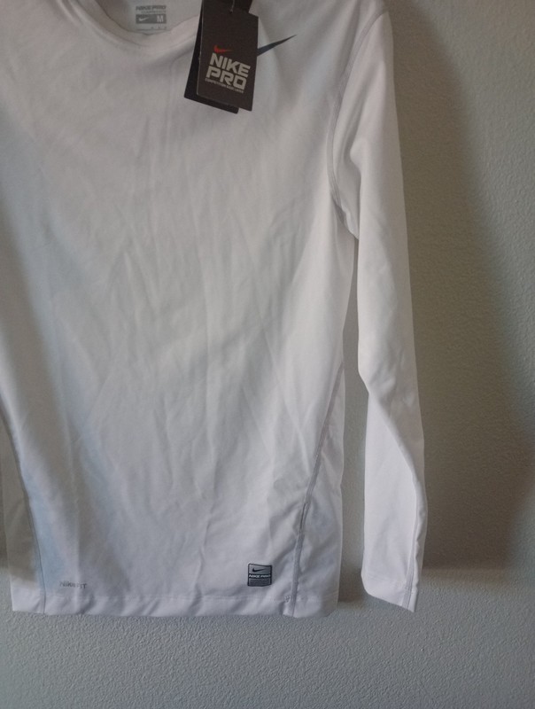 Nike Pro Mens M White Compression Shirt 336713 100 NWT gallery