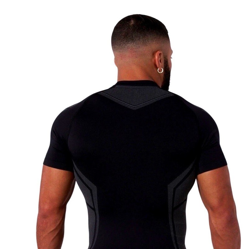 YOUNGLA (SOLD OUT) - 4041 - WARRIOR COMPRESSION TEES - BLACK - SIZE Medium gallery