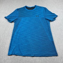 Under Armour T Shirt Mens Large Blue Vanish Seamless Workout Athletic Gym Tee