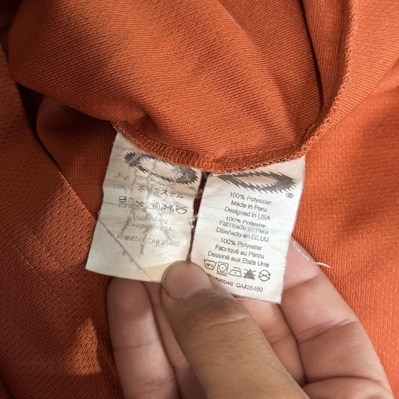 Vintage Oakley Software Shirt Men’s Medium Orange Zipper Pockets Mesh Tee Rare gallery