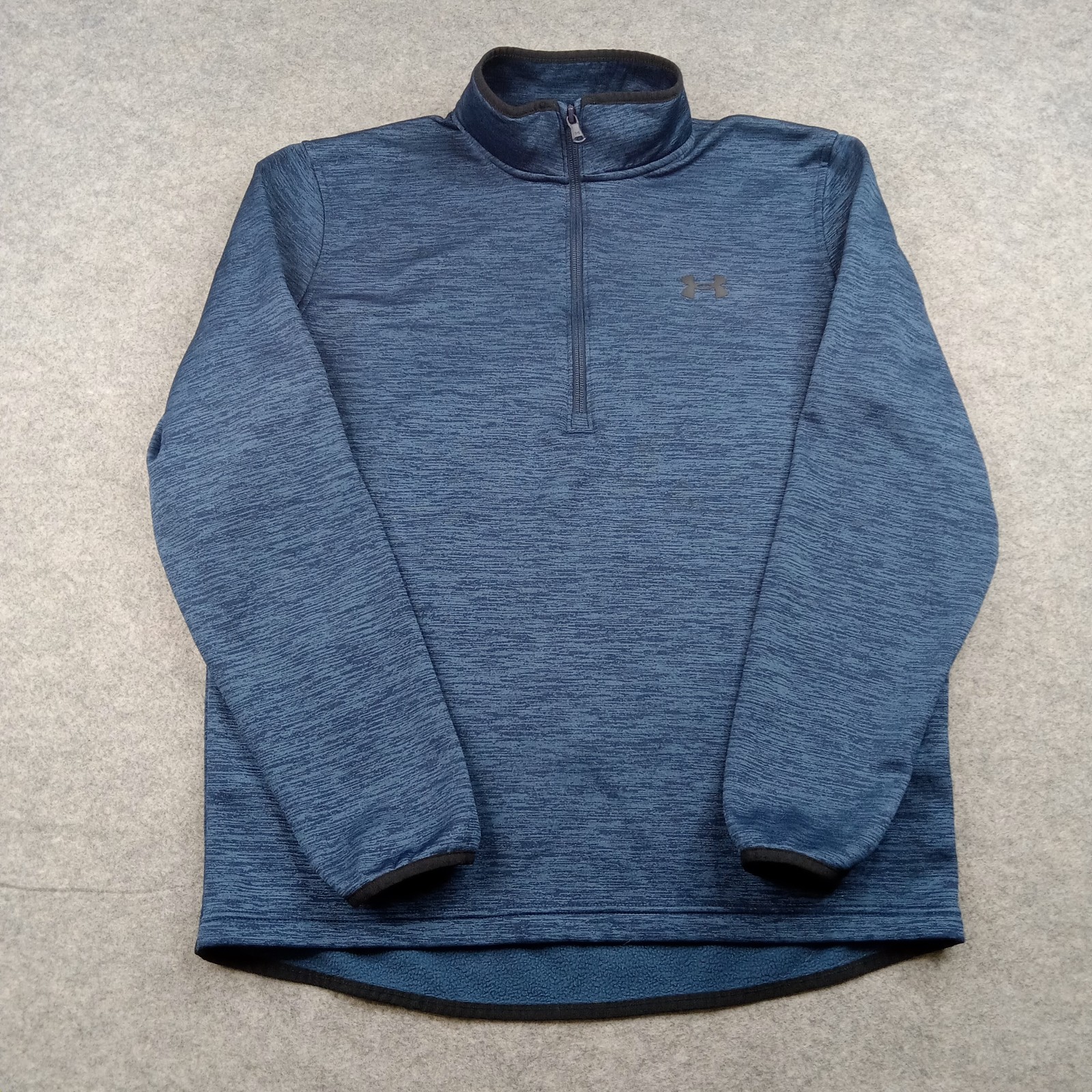 Under Armour Pullover Mens Medium Blue ColdGear 1/4 Zip Long Sleeve Top 1357145 gallery