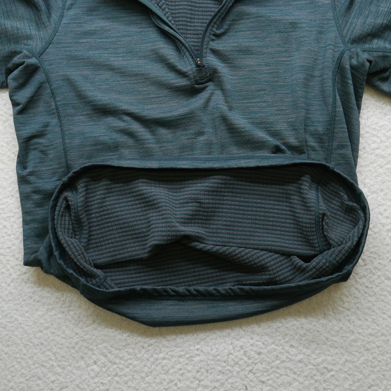 Landway Pullover Mens Medium Quarter Zip Activewear Lightweight Grid Fleece gallery