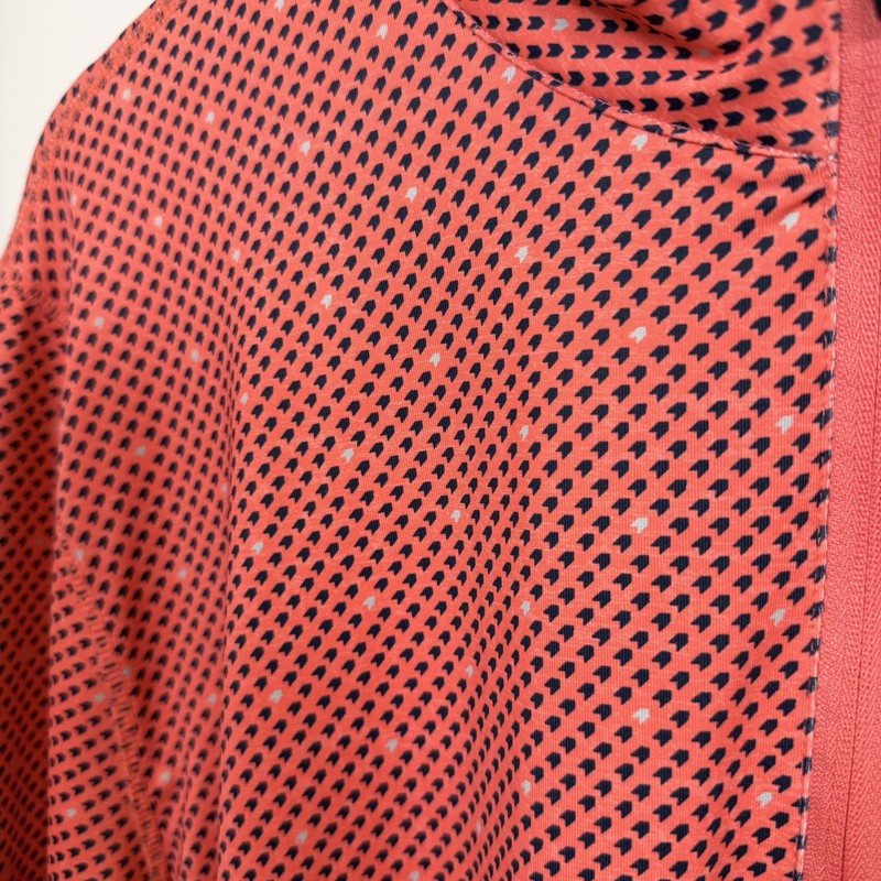 1764 1/4 Zip Pullover Shirt Men Large Coral Golf Performance Arrow Pattern Fun gallery