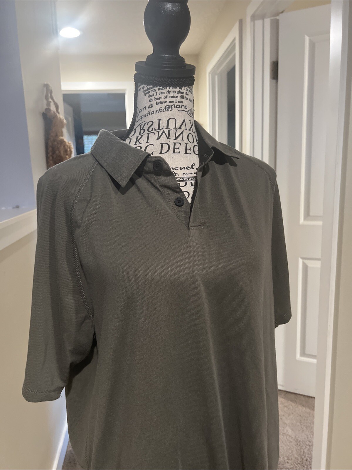 Kenneth Cole Mens Shirt L Active Polo Short Sleeve Olive Green gallery