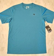 Mountain Hard Wear Mens Active Tee Teal, Polyester Moisture Wicking Crew Size S