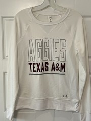 Under Armour Coldgear Texas A and M Long sleeve Pullover White Size Medium